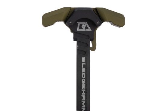 The Breek Arms Sledgehammer AR-15 charging handle features textured latches.
